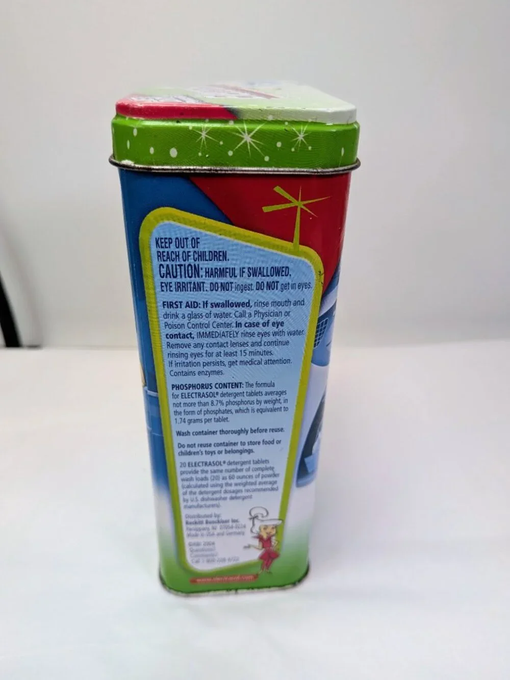 Vintage Electrasol Hanna-Barbera Jane Jetson Metal Tin Canister - Retro Kitchen